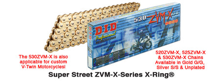 D.I.D 520ZVM-X Ketju+niittilukko